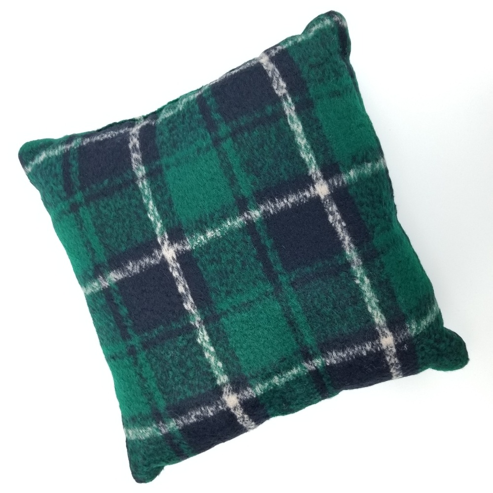 New Aeropostale Green Tartan Plaid 18x18" Pillow Acrylic Wool Fall Farmhouse